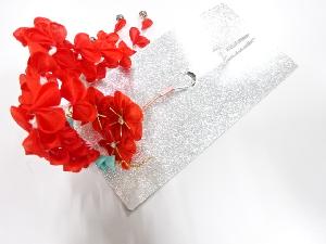 アンティーク　つまみ細工　びらびら簪